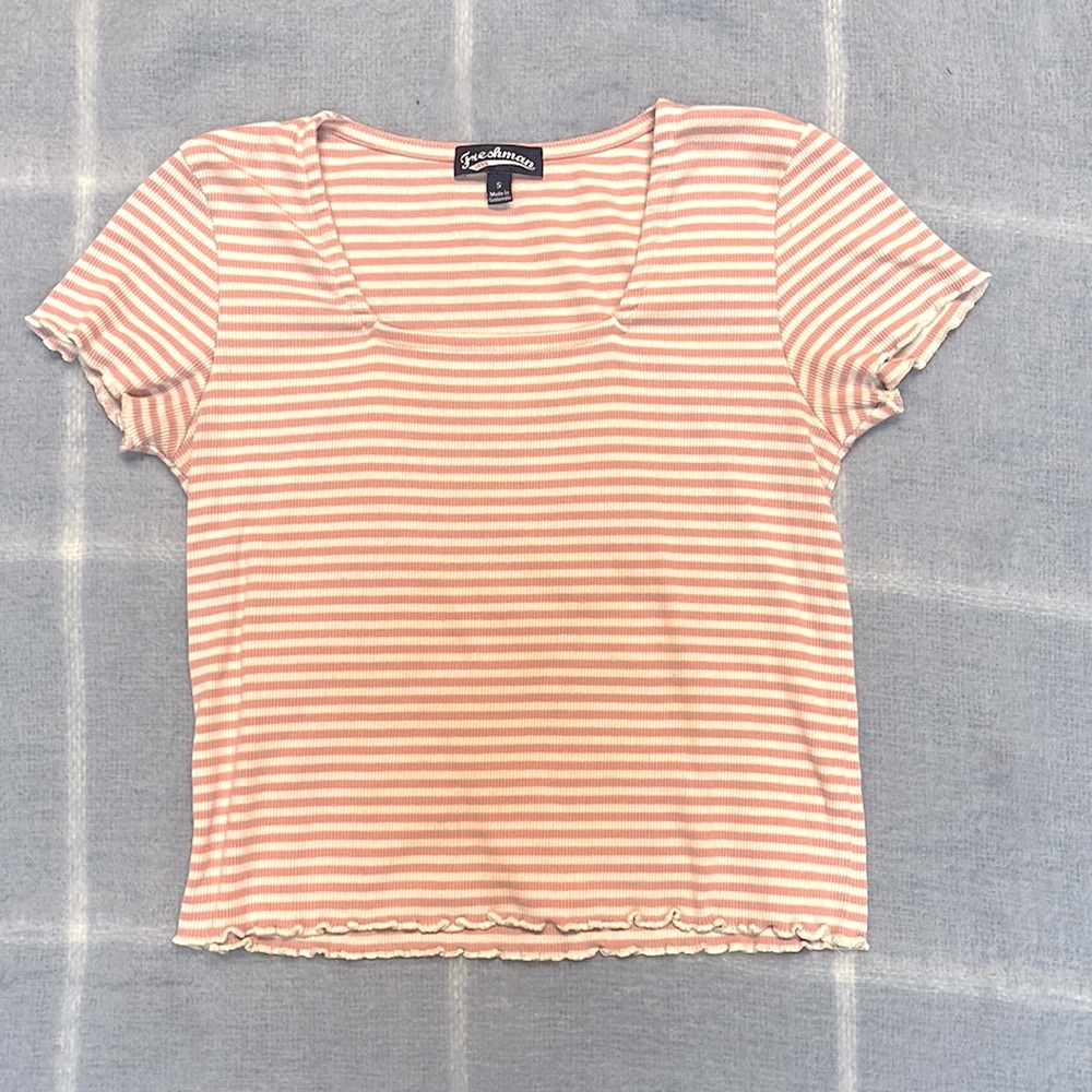 Pink & White striped shirt from Freshman Size: Small
